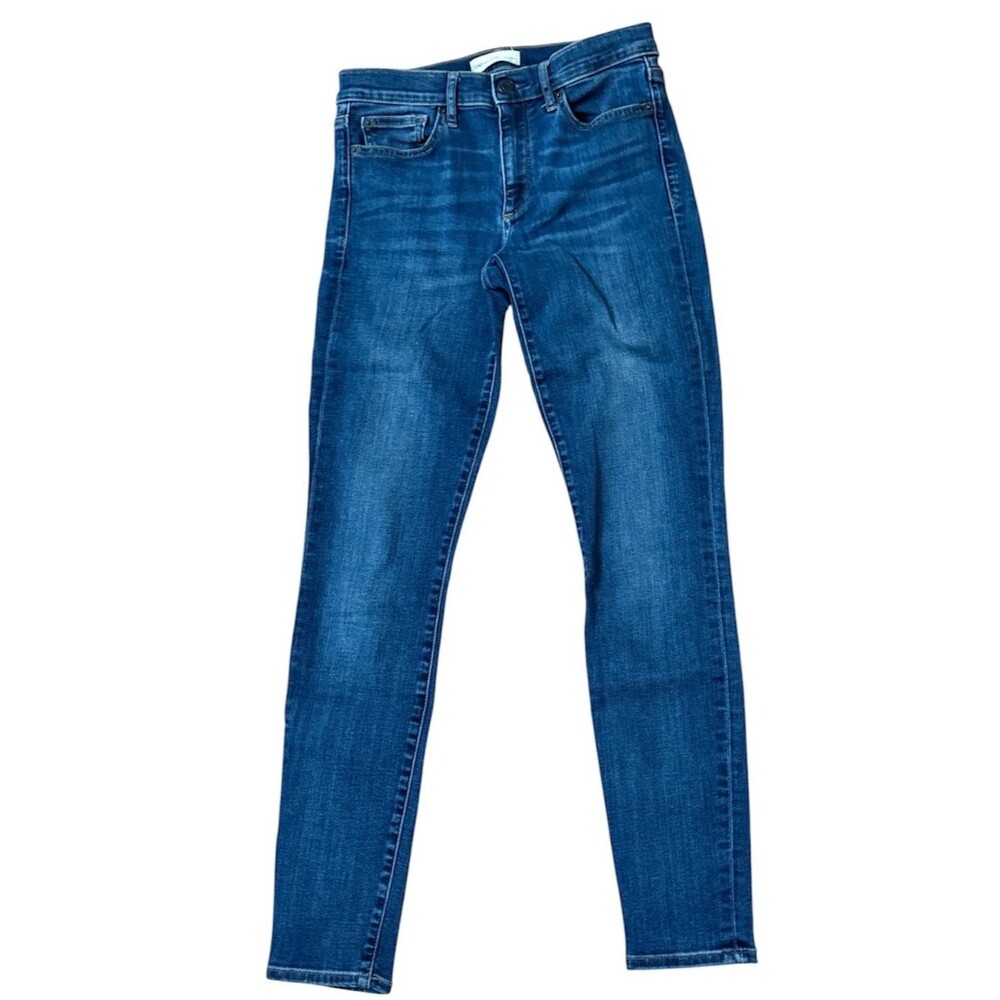 Gap True Skinny Jeans Dark Indigo Wash Blue Midrise Stretch Denim Preppy 28 Long